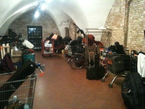 All the instruments were put into hobo carts All the instruments were put into hobo carts